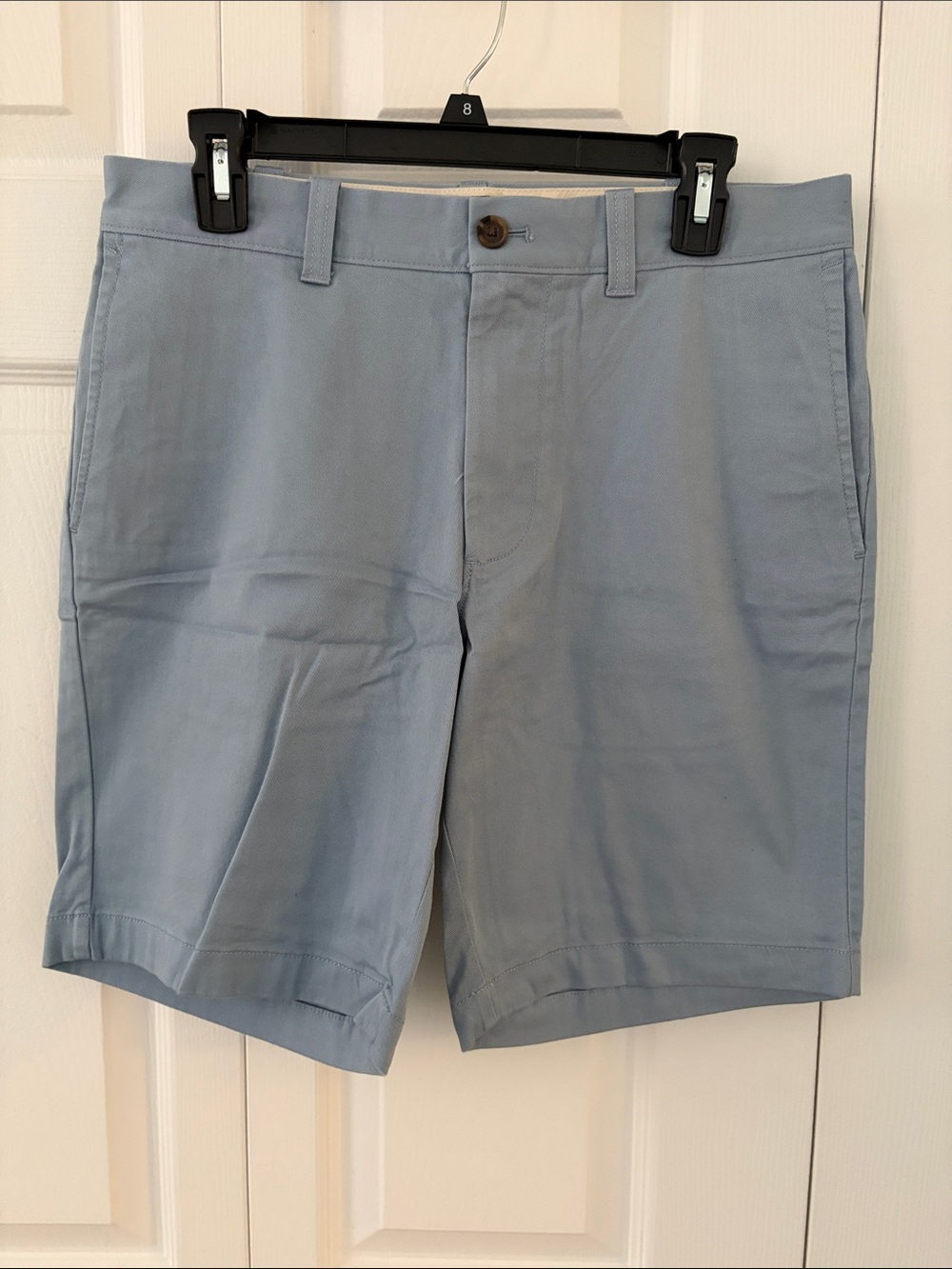 J. Crew Pale Blue Flat-Front Chino Shorts